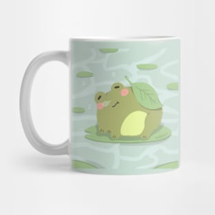 Sleepy Frog in Pond Mug